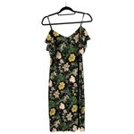 Club Monaco Gracella Dark Floral Midi Dress Garden Party Size 2 Feminine Flirty Photo 1