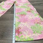 Lilly Pulitzer Mid Rise Wide Leg Pants Pink Green Size Small Photo 7