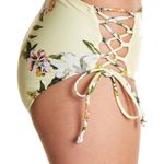 Rachel Roy NWT RACHEL  Yellow Floral High Waisted Bikini Bottoms Photo 1
