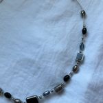 Lia Sophia : Black/Blue/Gray beaded necklace- fits tighter to neck Photo 4