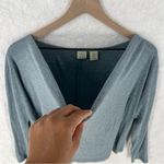 Lucy & Laurel Lucy & Laurel Blue Slub Knit Dolman Sleeve Boxy Cowl
Neck Top Photo 3