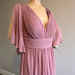 Azazie  Temeka Vintage Mauve A-Line Ruched Chiffon Dress Photo 7