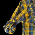 Superdry  Yellow Plaid Lumberjack Shirt - Medium Mens Slim Fit Photo 3