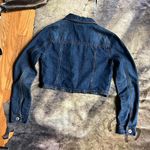 American Vintage Dark Blue Cropped Denim Jacket Photo 3