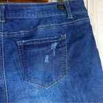 Hippie Laundry  Women's Ripped Mid Rise Midi Denim Shorts Photo 4