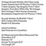 Russell Athletic Vintage Shirt Size Large Xavier Department Of Physics T-Shirt Unisex T-Shirt Photo 1