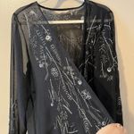 Soft Surroundings  Kimono Cover Up L Beaded Vampy Festival Witchy Whimsigoth Boho Photo 3