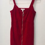 Topshop red cord overall dress sz 4 Petite Photo 1