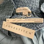 Lovestitch NWT Love Stitch Mini Skirt Size L Smocked Elastic Waist Blue Chambray Photo 1