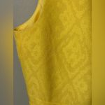 Calvin Klein TAHARI Women's Textured Yellow Sleeveless Midi Dress w/Faux Belt Lined - Size 8 Photo 7