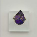 Handmade Purple Mojave Turquoise Pear Shape Sterling Silver Ring Size 9.25 Photo 1