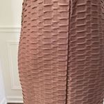 Pretty Little Thing NWT  Chocolate Brown Textured Ring Detail BodyCon Cut Out Midi Photo 8