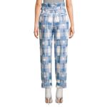 Robert Rodriguez Robert Rodriquez Hollie Plaid Ruffle Paperbag Tie-Waist Trouser Pant Blue 6‎ Photo 3