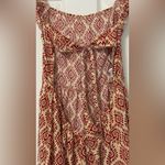 SheIn Red and Cream Patter jumpsuit Photo 4