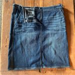 Lands’ End Premium Denim Jean Skirt Knee Length Blue Size 10 Photo 0