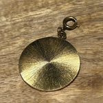 Vintage Gold Tone “I Love You” Circular Medallion Charm Pendant Photo 5