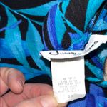 Vintage Hawaiian Tropical Blue and Black Leaf Print Skort Wrap Shorts Size M Photo 4