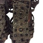 Vince Camuto Wedge Sandals Womens 6B Used Gun Metal Gray Photo 12