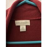 VTG Y2K Appleseeds Red Sweater Vest Open Front Womens L Roll Neck Pocket Stretch Size XL Photo 1