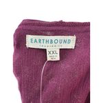 Earthbound Trading Co Romper Hooded Boho Print Burgundy Gold Women's XXL NWT Red Photo 5