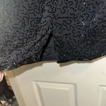 Alyce Designs Silk Beaded Formal Mini Dress Size 8 Floral Design Black Photo 2