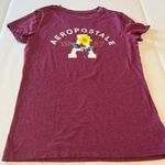 Aeropostale women's size large burgundy classic crew shirt Photo 0