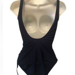 Ralph Lauren Lauren  Tank Swimsuit Lace Up Side Navy Size 8 Pool BeachSwim Vacay Photo 4