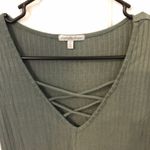 Charlotte Russe Lace Up T Shirt Green Size S Photo 1