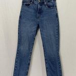 Good American Womens Good Classic High Rise Jeans Raw Hem Size 4 Waist 27 Photo 0