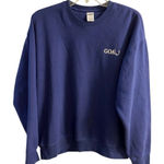 PINK - Victoria's Secret Victoria’s Secret pink navy blue crewneck sweatshirt goal hockey Large NWT Photo 0