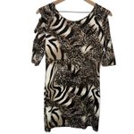 Avec Les Filles Y2K Animal Print Bodycon Slashed Mini Dress Photo 2