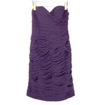 Bill Levkoff  Lilac Purple Strapless Sweetheart Ruffle Formal Dress Small Photo 1