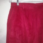 Allyson Whitmore 14W Deep Red Super Soft Suede Look Holiday Pants Plus Photo 2