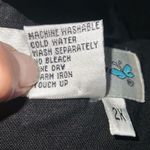 Papillon Women’s Black Linen Rayon Blend Sleeveless Maxi Embroidered Dress Sz 2X Photo 7