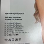 PENTHOUSE Bodysuit Chemise, High neck Keyhole playsuit, Size Small/Medium NEW‎ White Photo 3