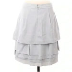 BCBGMAXAZRIA | Smoke Grey Tiered Layered Formal Mini Skirt Size 4 Small S Photo 1