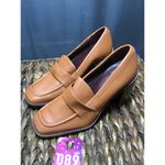 Franco Sarto Pump Heels Women's 7.5 M Tan Leather Slip-On High Heels Loafers Photo 1