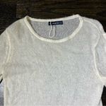 ZARA  Cream Knit Black Lace Hem Sweater Dress Photo 1