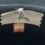 Vintage Filene’s Navy Blue Sun Straw Hat with Satin Paisley Ribbon Photo 3