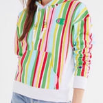 Champion x Urban Outfitters Reverse Weave Watermelon Multicolor Stripe Hoodie S Photo 0