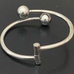 Hinge Vintage Mexican Silver 925 Orb Ball Adjustable Cuff Bangle Bracelet 14.8g Photo 6