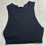 Babaton : Black High Neck Knit Crop Top Photo 0
