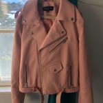 Love Tree Pink Faux Leather Jacket Photo 1