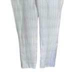 Banana Republic Women Sz 4 White Pinstripe Reegan Fit Fully Lined Linen Pants Photo 2