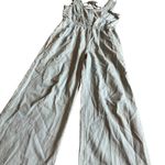 We The Free Lucille Chambray Light Denim Jumpsuit Ruffle Back Tie Size Small Photo 4
