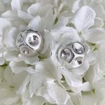 Vahan Vintage Alwand  Sterling Silver Dimpled Round Statement Clip On Earrings Photo 11