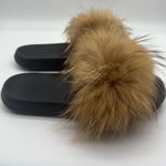 Valpeak Fur Slippers Slides Women Open Toe Fuzzy Fur Size 9 Photo 4