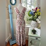 Rachel Zoe  Boho Tiered Maxi Dress V- Neck, Waist Tie,  Size 2 (Oversized) Photo 5