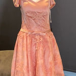 Women’s Dusty Pink Off The Shoulder Short Prom Party Dress CorsetBack Size 4 NWT Pink Photo 0