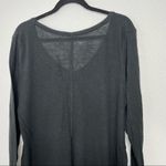 Mossimo Black Linen Blend Lightweight Vneck Long Sleeve Top size 2XL Photo 6